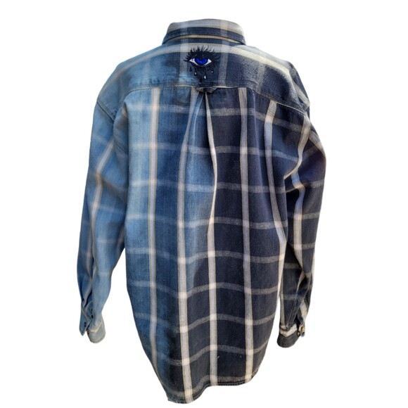 Seeing Eyeball UPCYCLED Flannel | XL - Picture 1 of 7